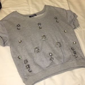 SHORT SLEEVE JEWEL SWEATER!!